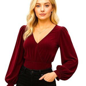 Buckle Slinky Sheen Bodysuit New without Tags. Size Medium Burgundy (Red by BKE)